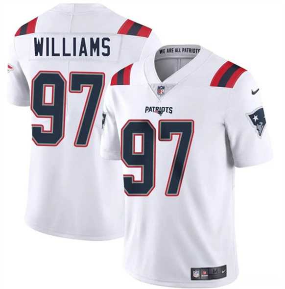 Men & Women & Youth New England Patriots #97 Milton Williams White 2025 Vapor Limited Stitched Jersey,We sell and wholesale Men & Women & Youth New England Patriots #97 Milton Williams White 2025 Vapor Limited Stitched Jersey on line form chian!